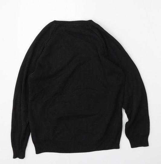 Performa Boys Black Cotton Pullover Sweatshirt Size 9-10 Years