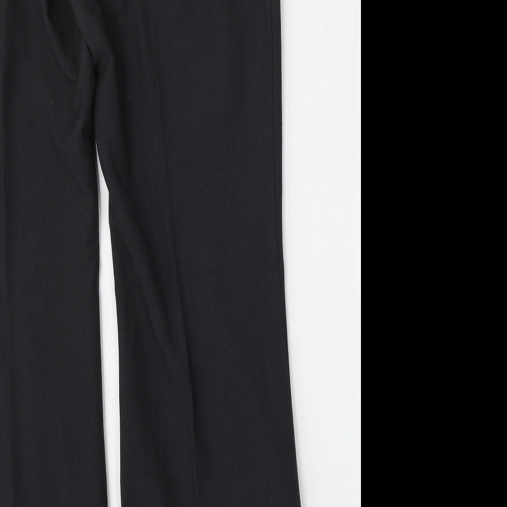 Marks and Spencer Womens Grey Polyester Trousers Size 12 L31 in Regular