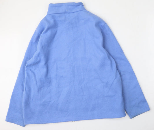 Anne De Lancay Womens Blue Jacket Size L Zip