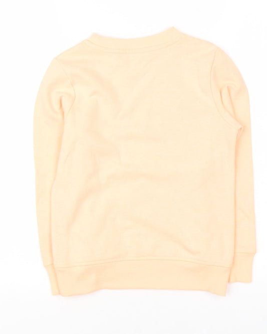 George Girls Orange Cotton Pullover Sweatshirt Size 7-8 Years - Surf