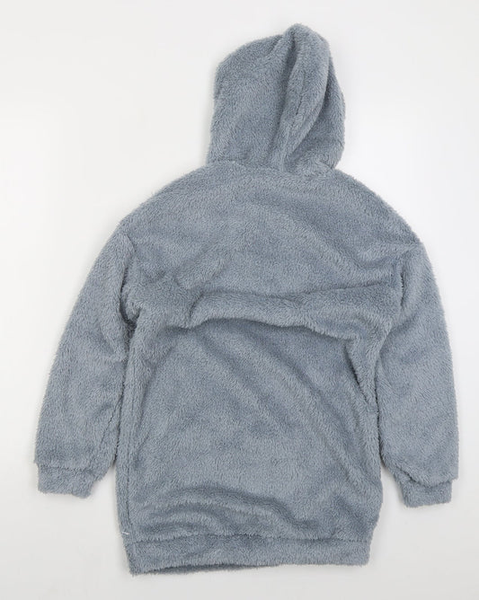 SheIn Girls Blue Polyester Pullover Hoodie Size 10 Years Pullover