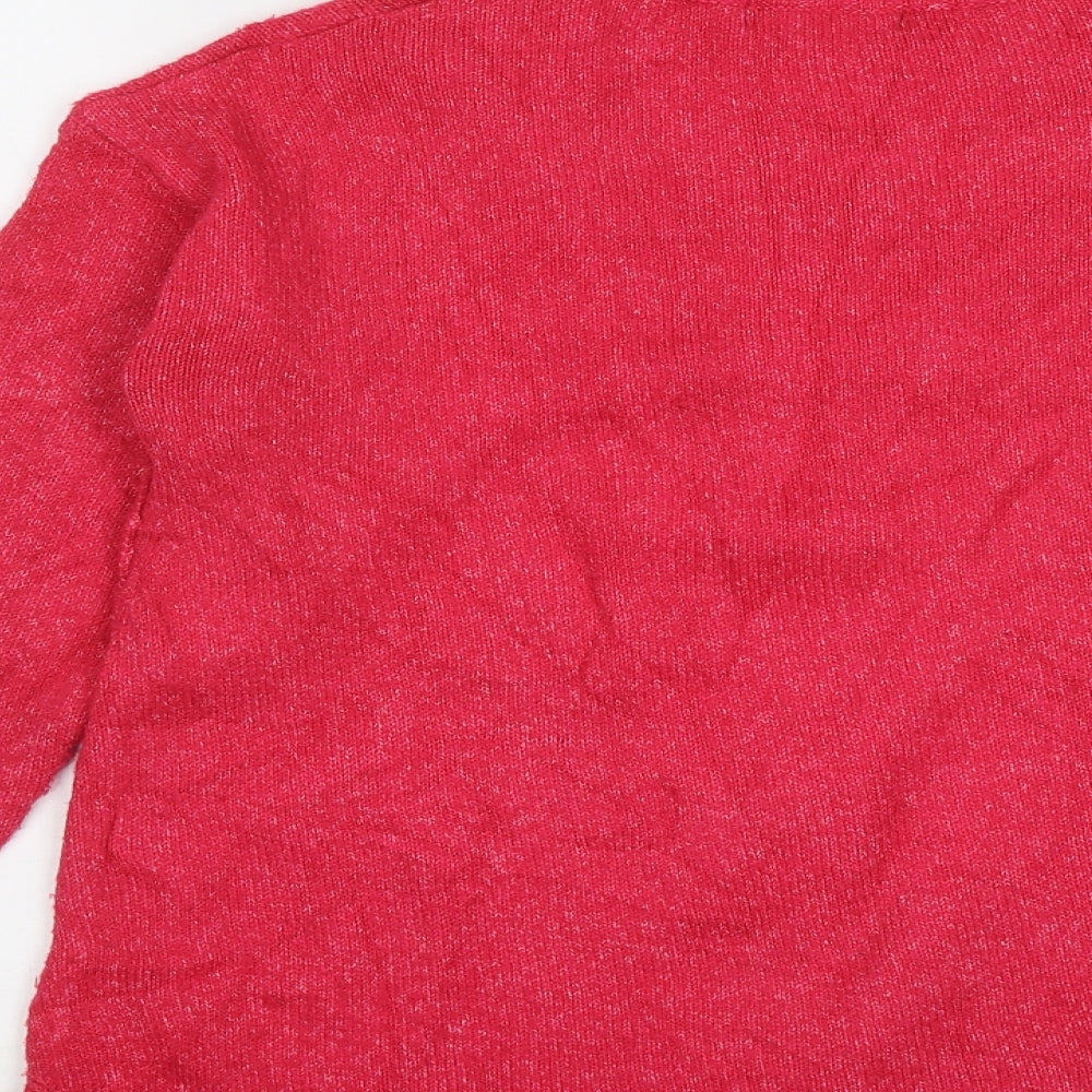 Marks and Spencer Mens Pink Round Neck Acrylic Pullover Jumper Size M