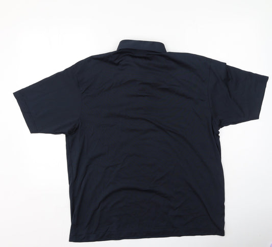 Preworn Mens Blue Cotton Polo Size L Collared
