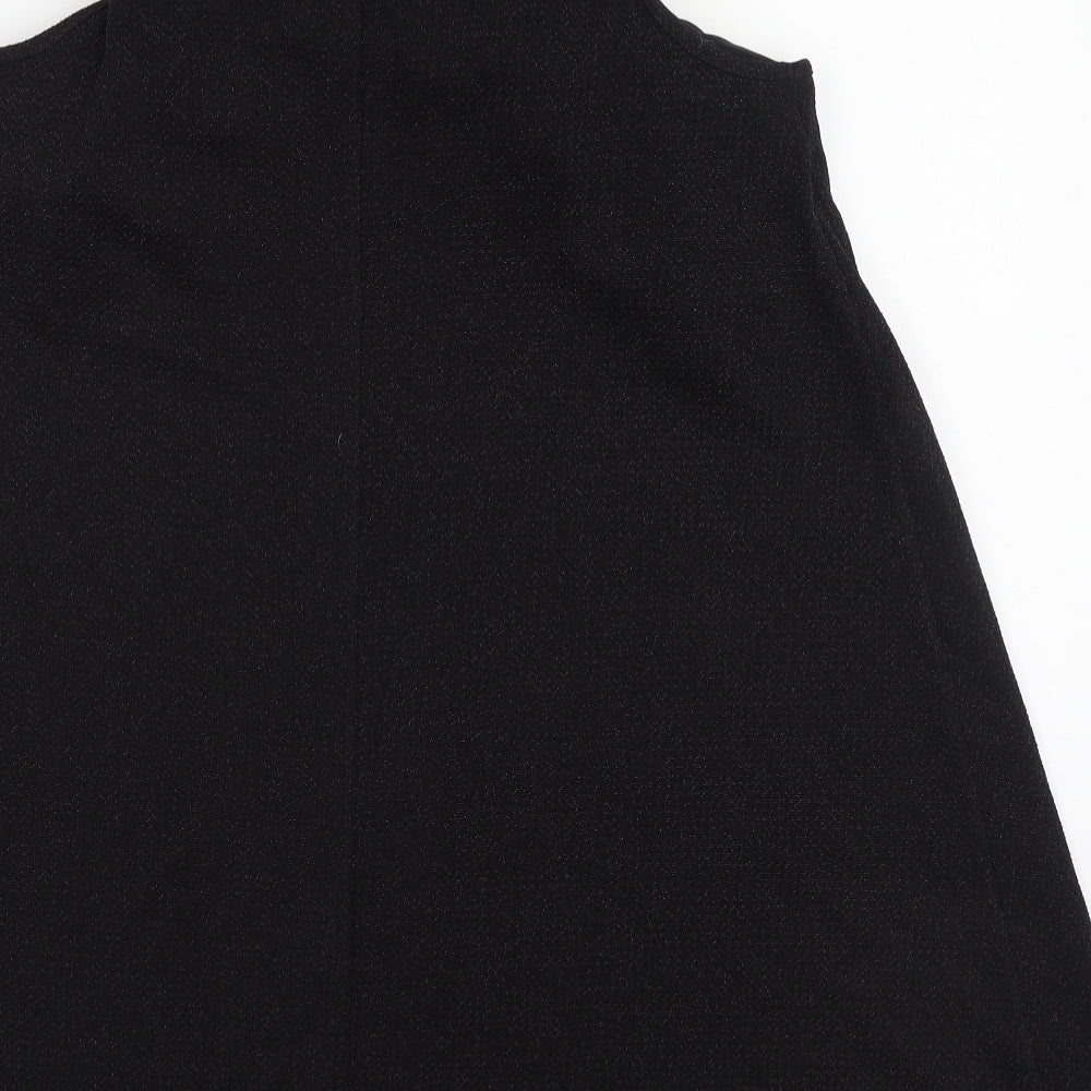 Papaya Womens Black Polyester Fit & Flare Size 10 High Neck