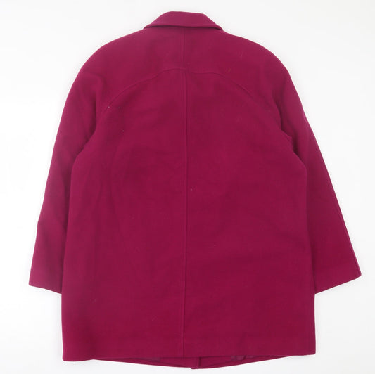 eastext Womens Purple Jacket Coat Size 12 Button
