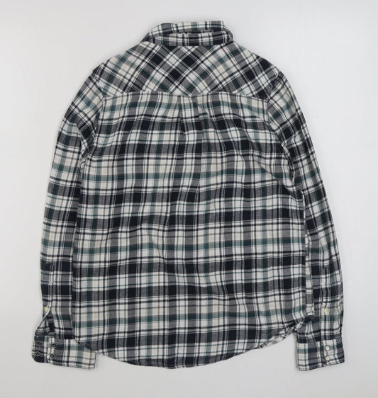 Lee Mens Green Plaid Cotton Button-Up Size XS Collared Button