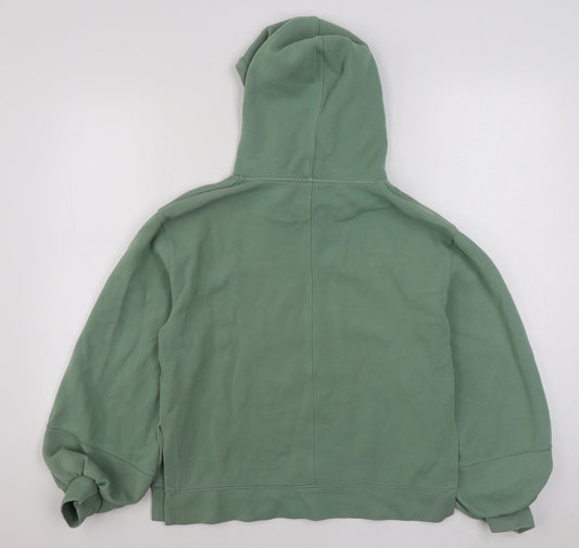 Topshop Womens Green Viscose Pullover Hoodie Size S Pullover