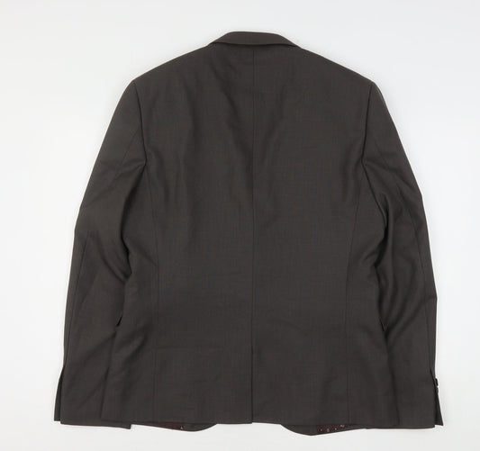 NEXT Mens Brown Polyester Jacket Suit Jacket Size 42