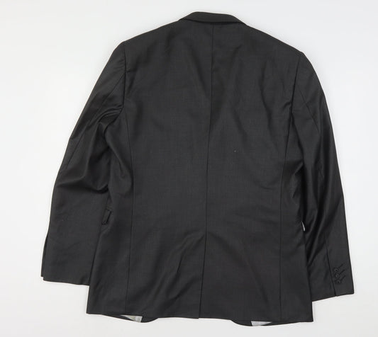 Butler & Webb Mens Grey Polyester Jacket Suit Jacket Size 42
