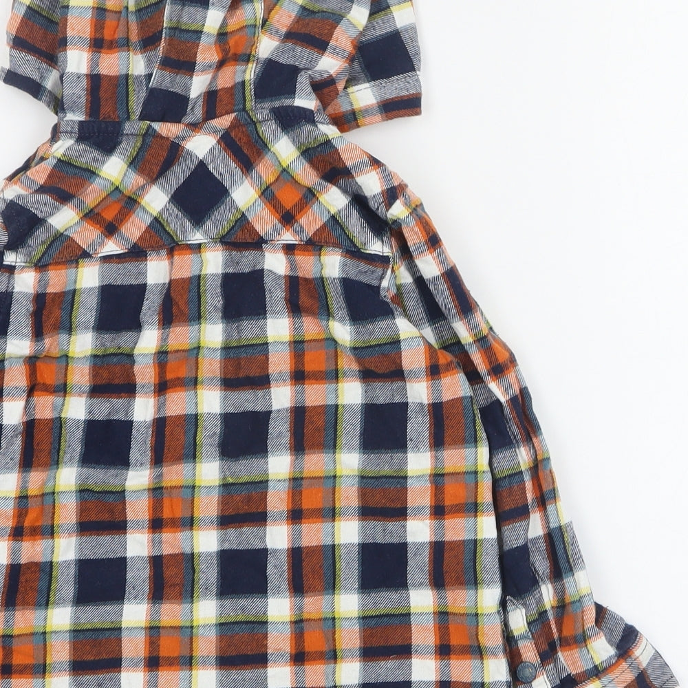 Sergent Major Boys Blue Plaid Jacket Size 5 Years Snap