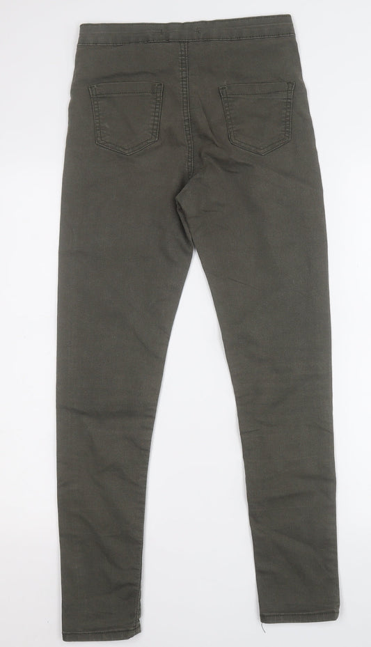 porto bello Womens Green Cotton Skinny Jeans Size 8 L26 in Regular Button