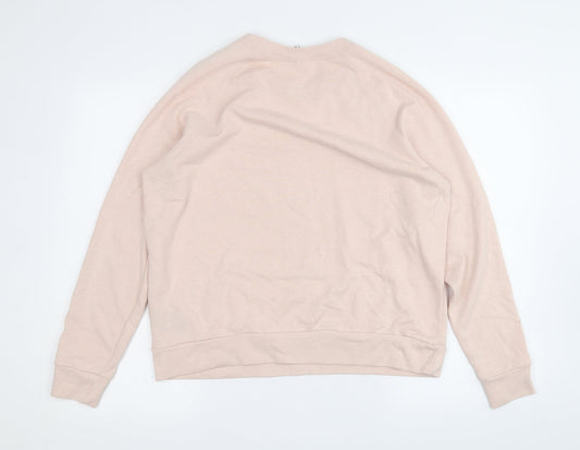 Preworn Womens Pink Polyester Pullover Sweatshirt Size L