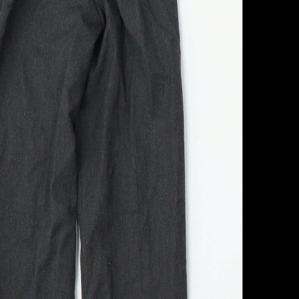 Marks and Spencer Girls Grey Polyester Capri Trousers Size 6 Years Regular