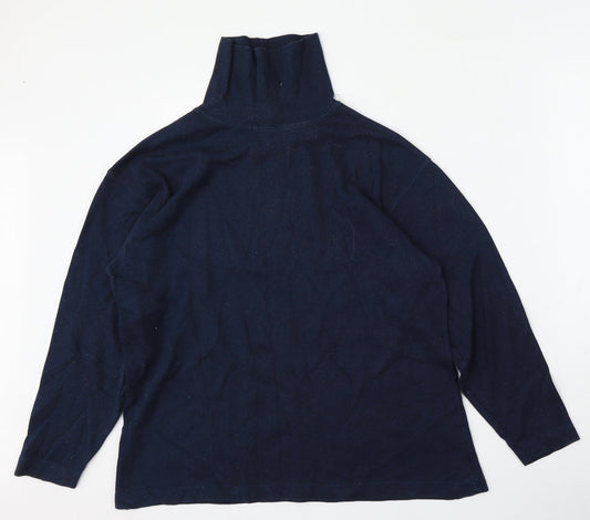 Amy Moore Womens Blue Cotton Pullover Sweatshirt Size M