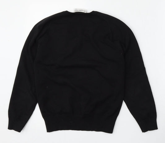 Trutex Womens Black Acrylic Pullover Sweatshirt Size 2XS