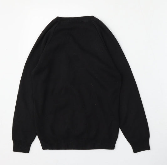 Performa Womens Black Cotton Pullover Sweatshirt Size 2XS