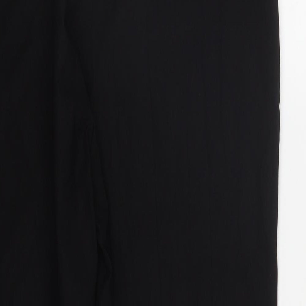 Preworn Womens Black Viscose Trousers Size 3XL L27 in Regular Drawstring