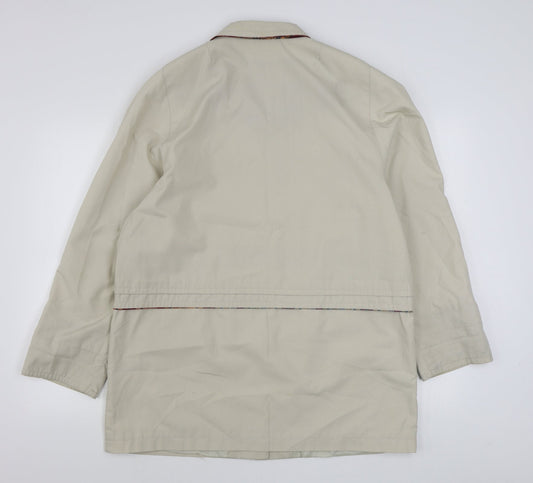 Compliments Womens Beige Jacket Size 14 Button