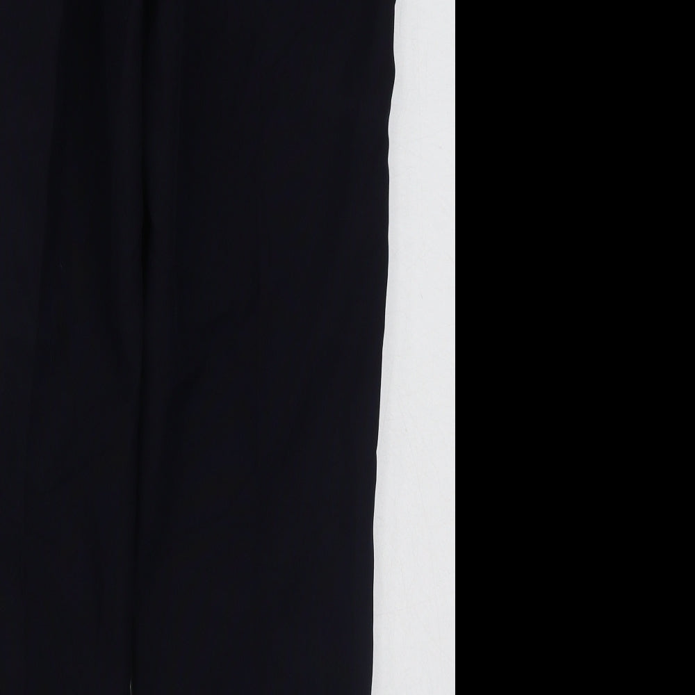 Preworn Womens Blue Polyester Trousers Size 12 L25 in Regular