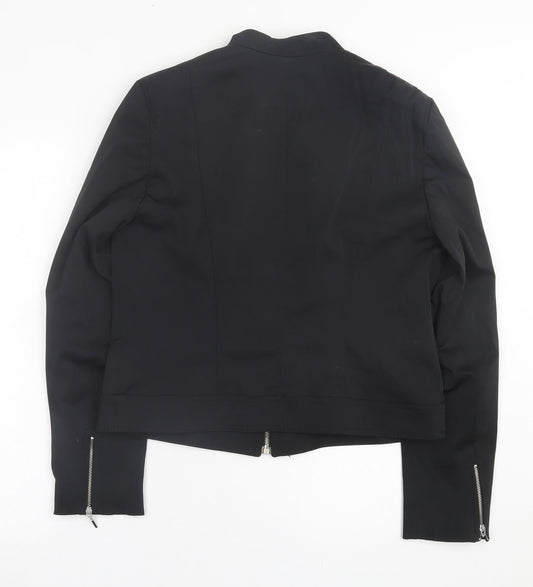 Dorothy Perkins Womens Black Jacket Size 14 Zip