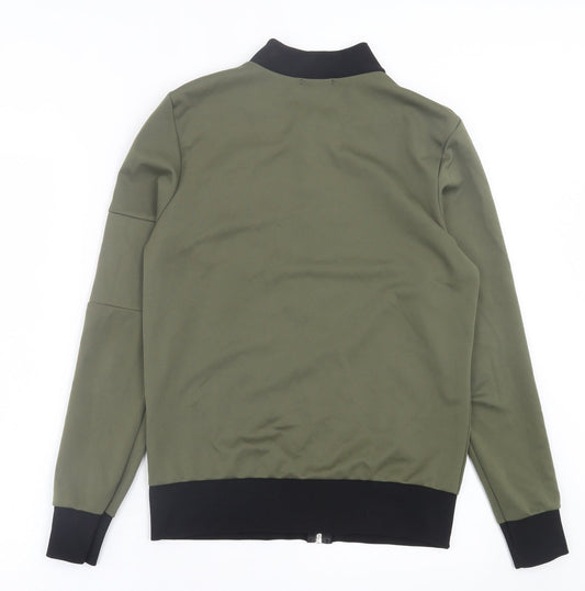 Miss Blush Womens Green Bomber Jacket Jacket Size 10 Zip