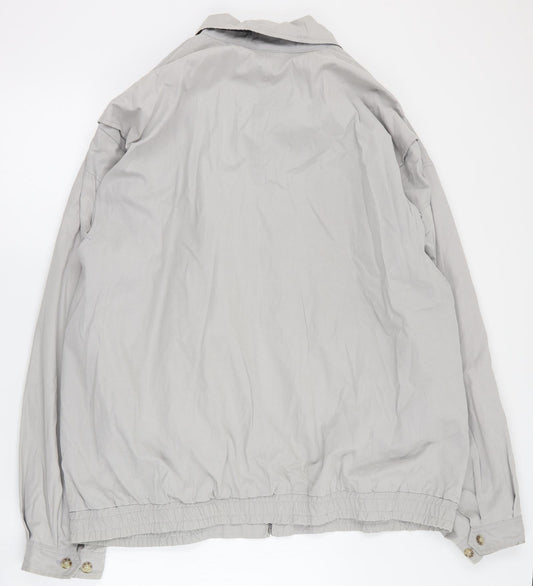 South Bay Mens Grey Pea Coat Coat Size XL Zip