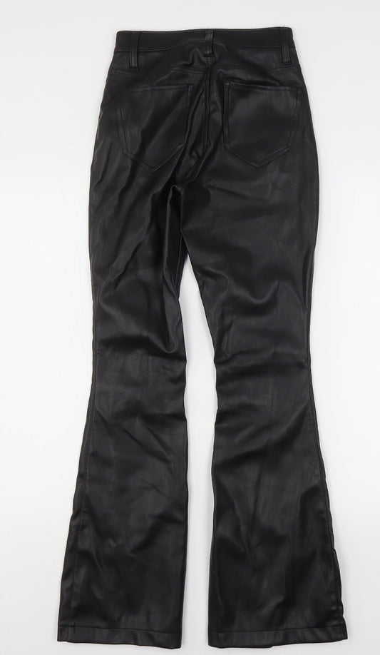Hollister Womens Black Polyester Bootcut Jeans Size 24 in L31 in Regular - Leather Look