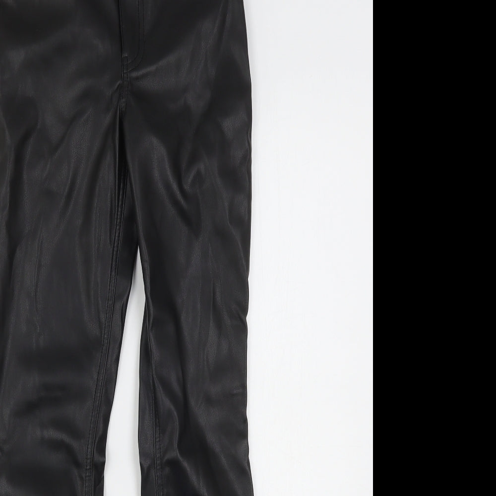 Hollister Womens Black Polyester Bootcut Jeans Size 24 in L31 in Regular - Leather Look