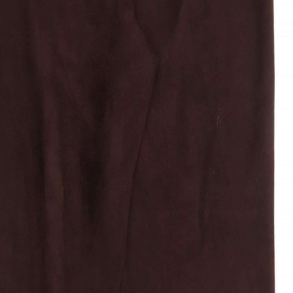 Liza Lovell Womens Brown Polyester Trousers Size 16 L30 in Regular