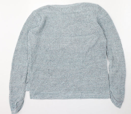 LOGG Girls Blue Round Neck Cotton Pullover Jumper Size 14 Years