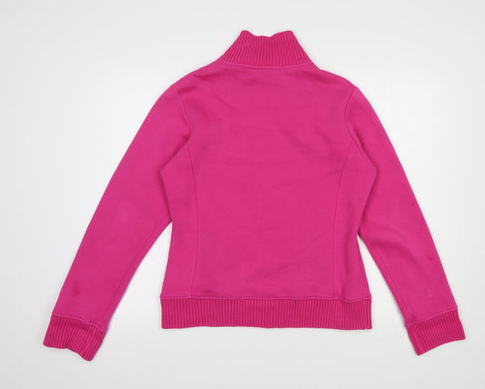 Rossignol Womens Pink Cotton Full Zip Sweatshirt Size M Zip