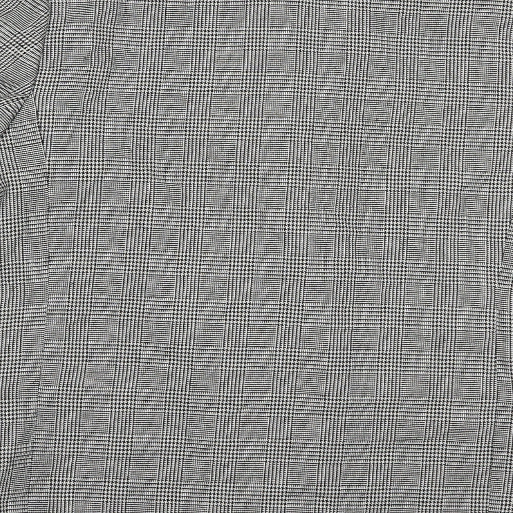 Debenhams Womens Grey Plaid Jacket Blazer Size 10 Button