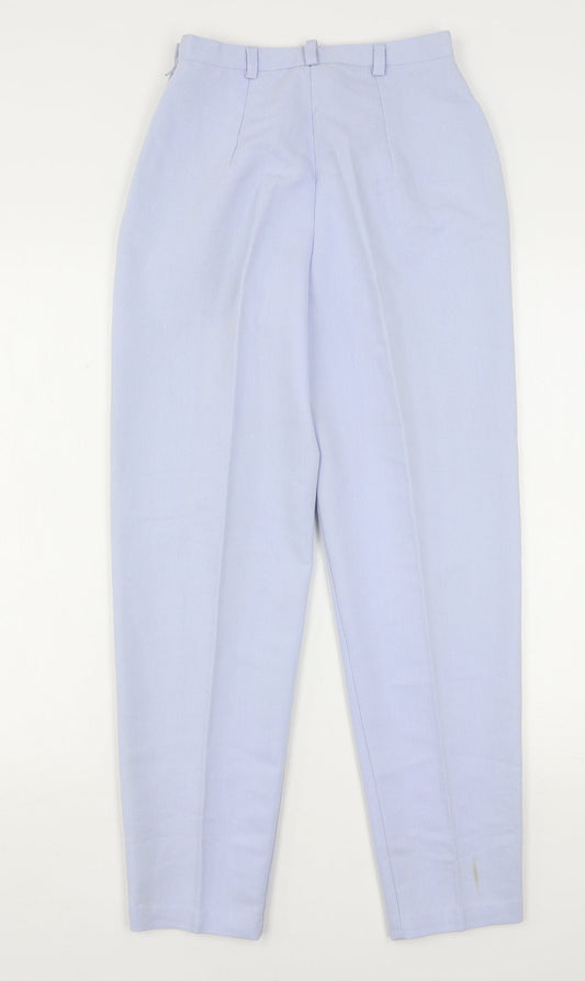 Password Womens Blue Polyester Trousers Size 10 L28 in Regular