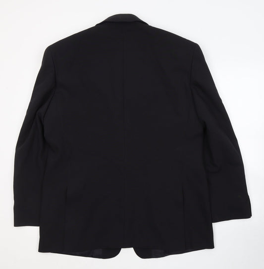 Greenwoods Classic Mens Black Polyacrylate Fibre Jacket Suit Jacket Size L