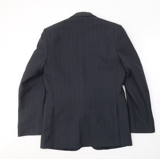 Greenwoods Mens Blue Polyester Jacket Suit Jacket Size 36