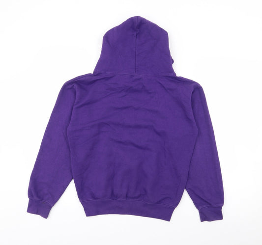Tik Tok Girls Purple Cotton Pullover Hoodie Size 9-10 Years