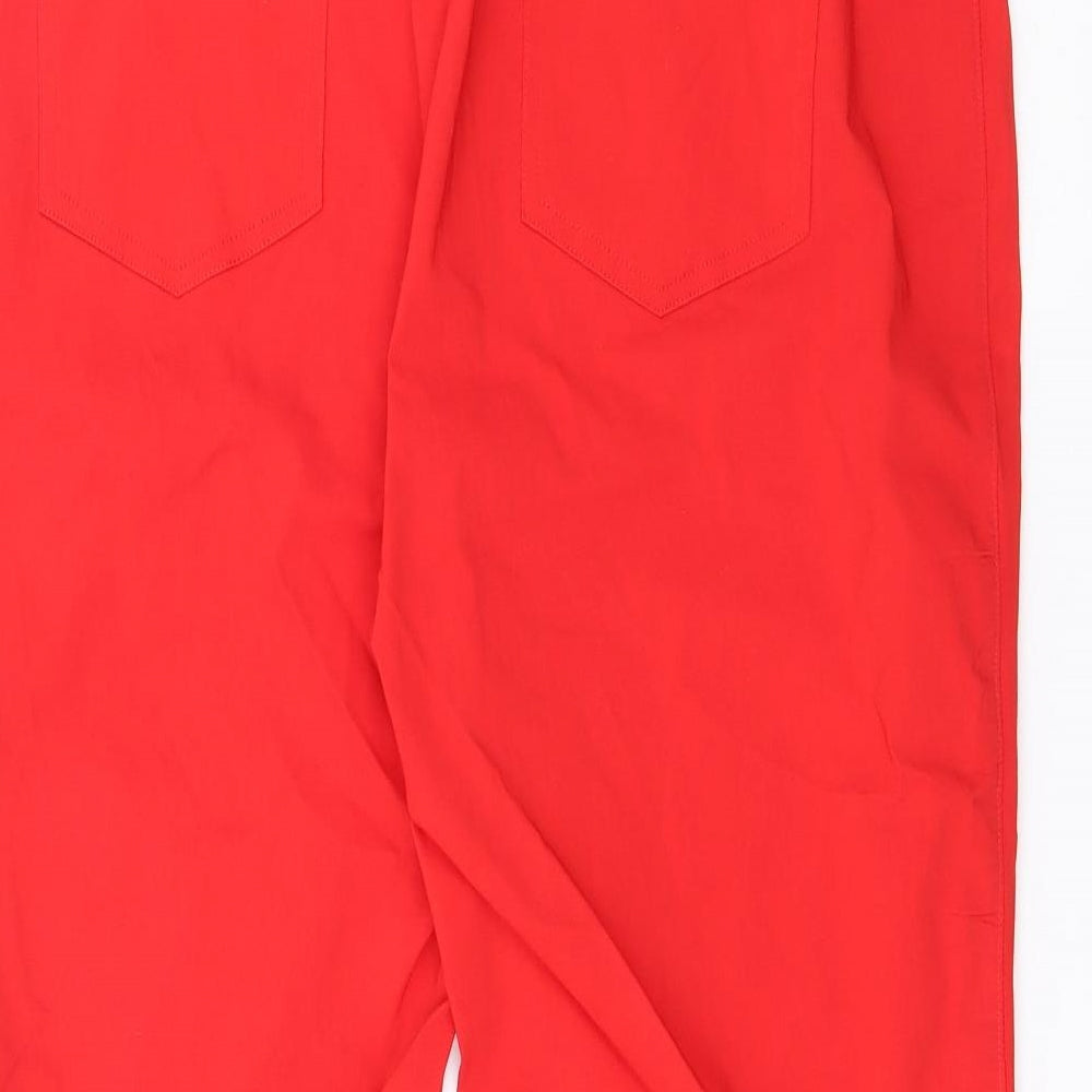 Pebble Bay Womens Red Viscose Trousers Size 16 L22 in Regular