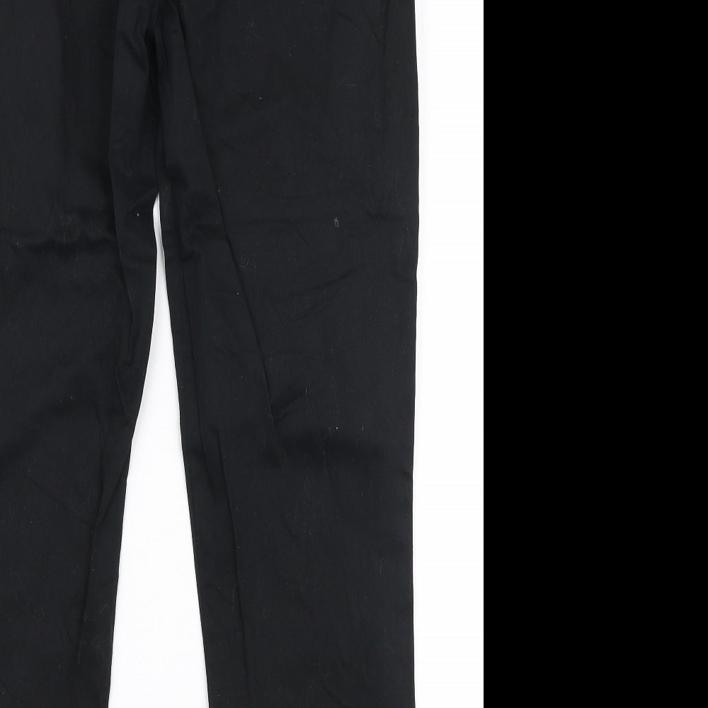 Red Herring Womens Black Polyester Trousers Size 12 L27 in Slim Zip