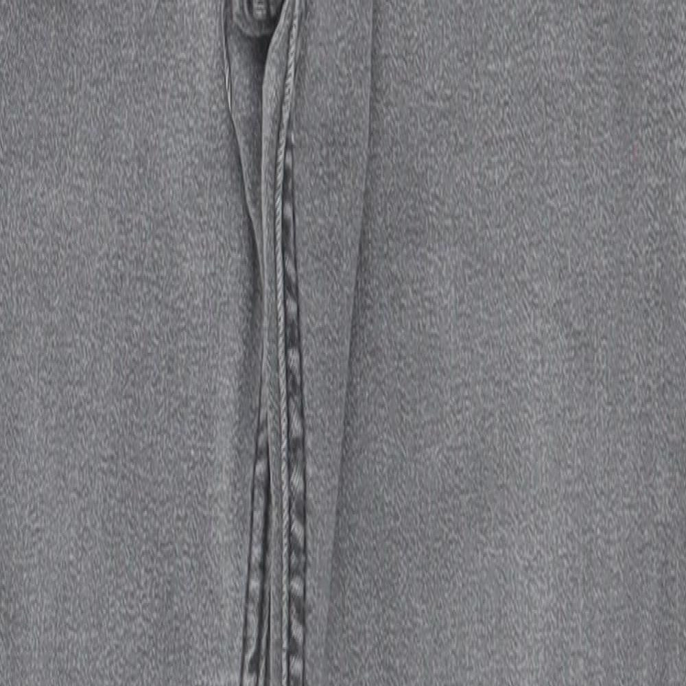 Hollister Womens Grey Cotton Skinny Jeans Size 25 L28 in Slim Zip