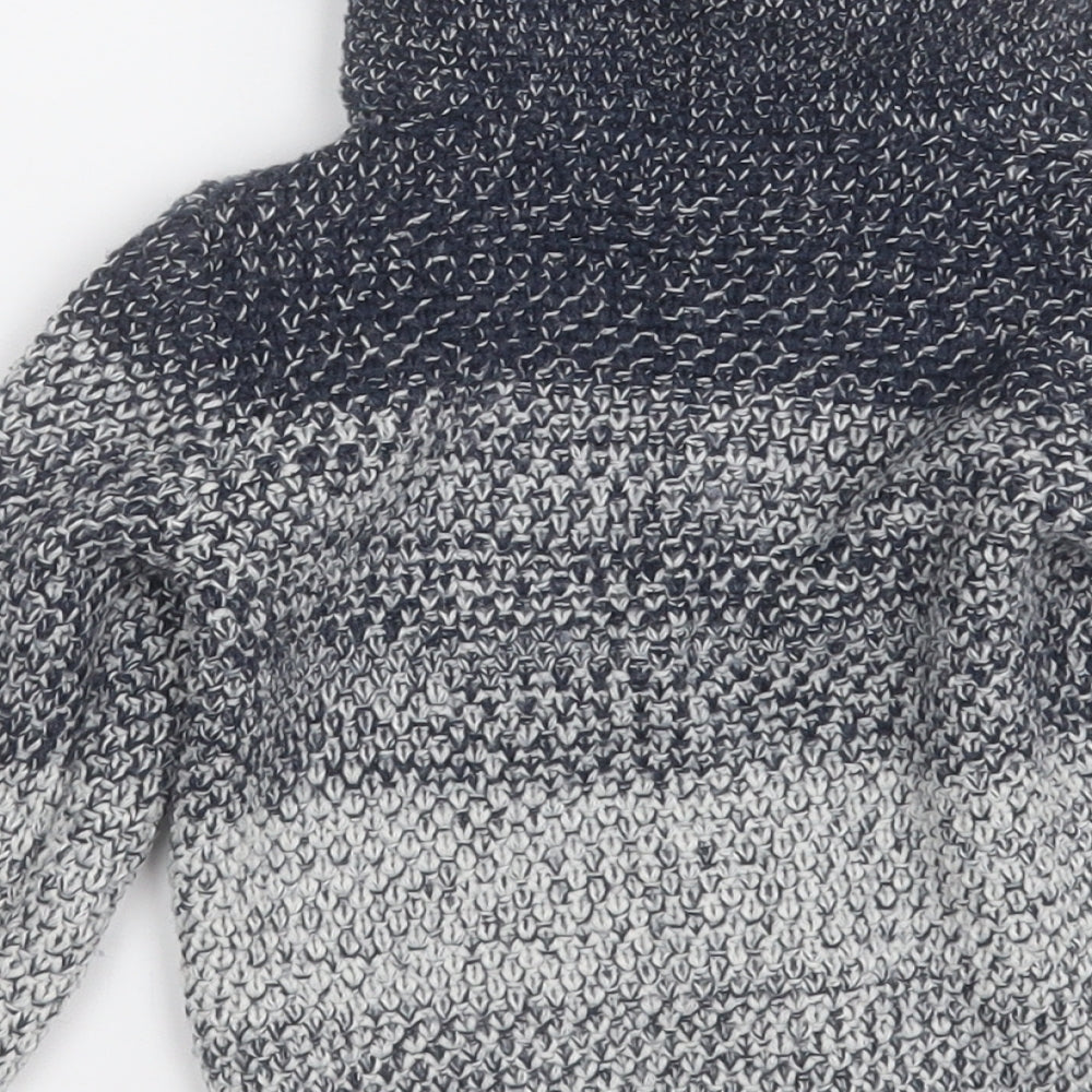Primark Boys Grey High Neck Cotton Pullover Jumper Size 2-3 Years