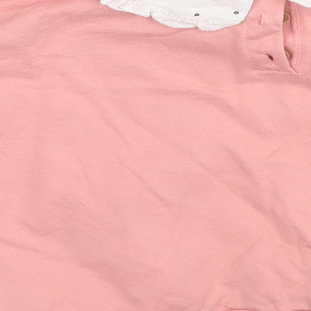 George Girls Pink Cotton Pullover Sweatshirt Size 3-4 Years - Pudsey
