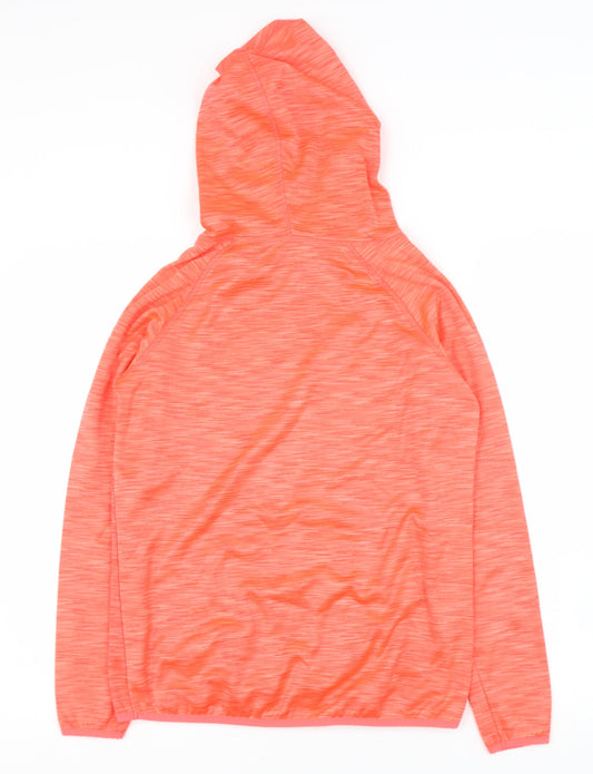 Dunnes Stores Boys Orange Polyester Pullover Hoodie Size S