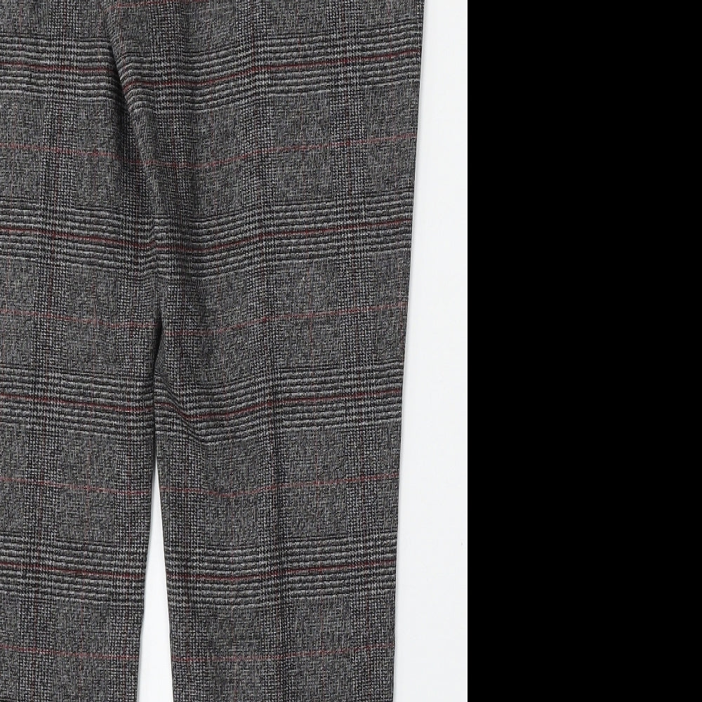 Gerry Weber Womens Multicoloured Plaid Polyester Trousers Size 16 L28 in Regular Button