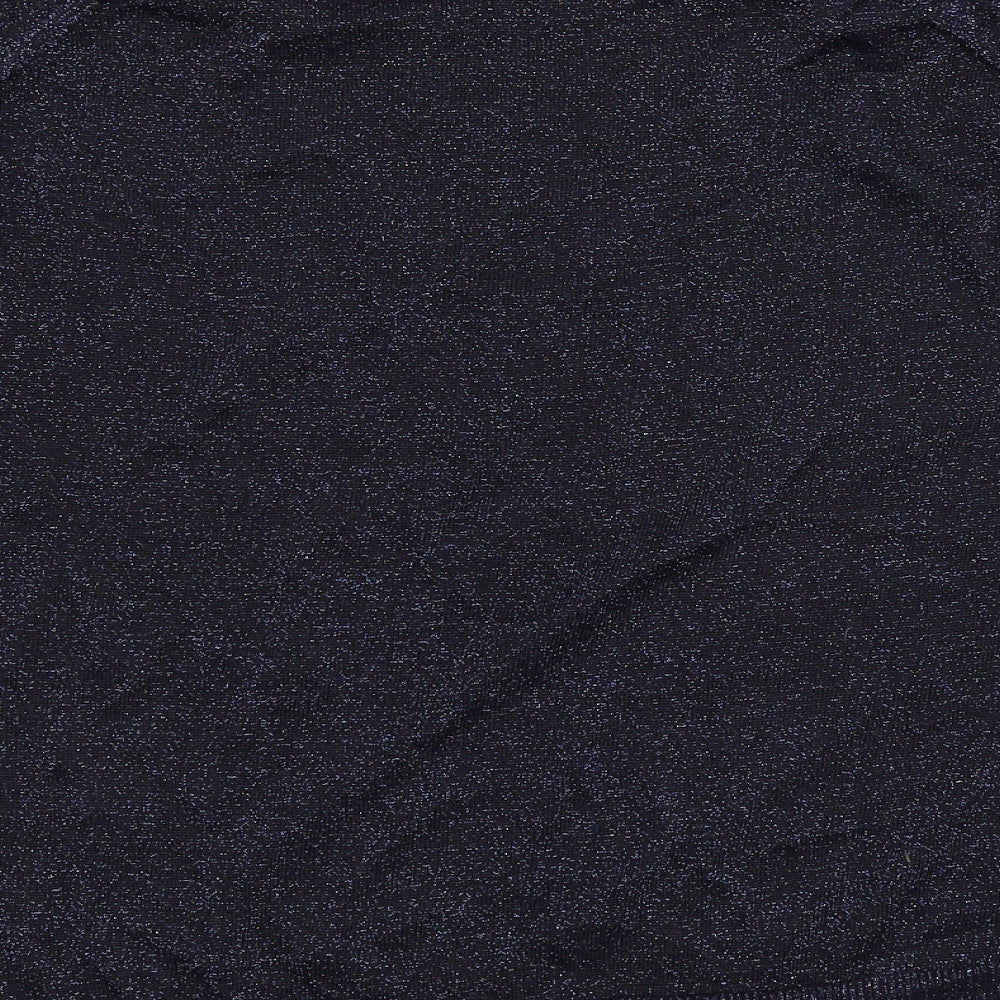 M&S Womens Purple Viscose Basic Blouse Size 18 Round Neck