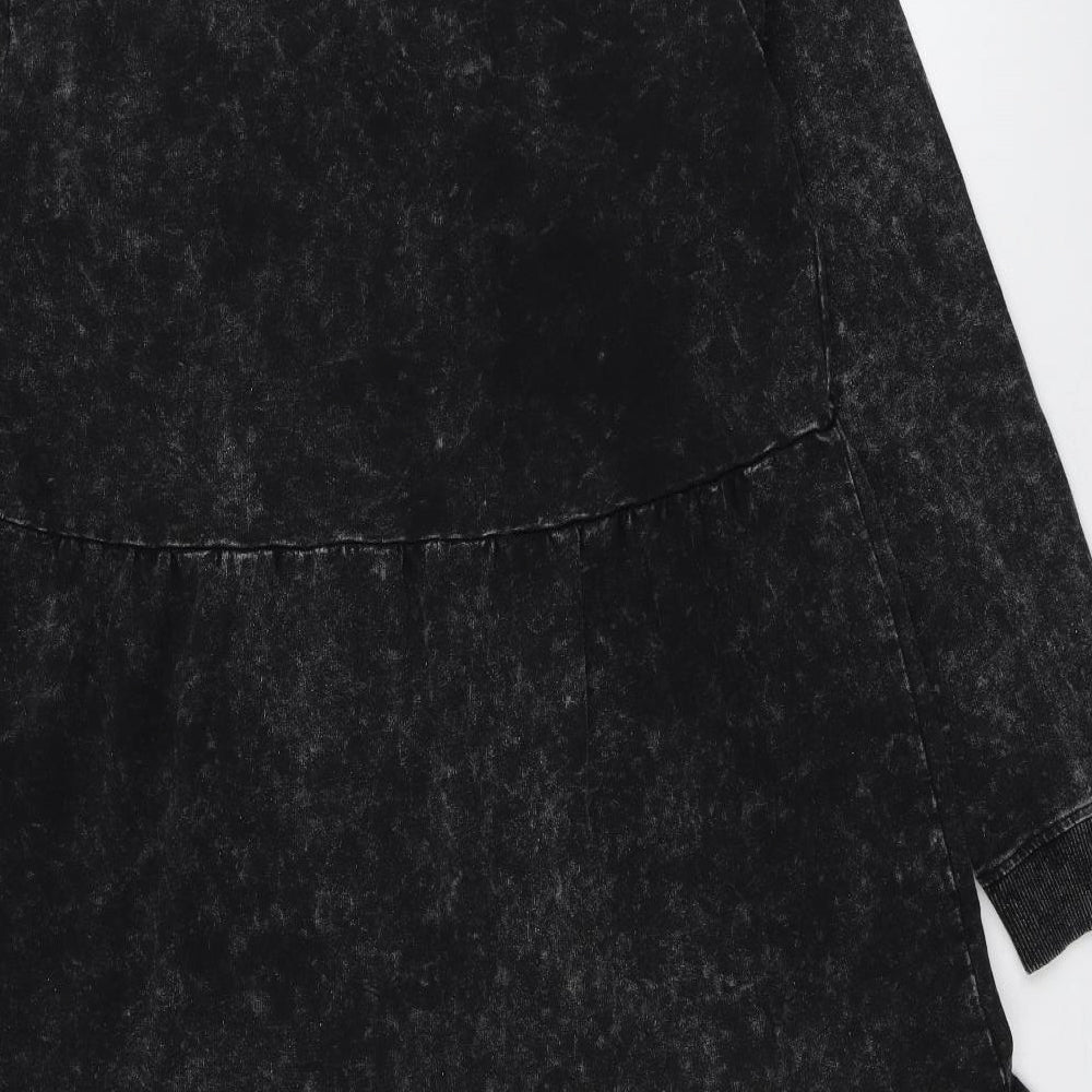 Love and... Womens Black Cotton Trapeze & Swing Size 10 Round Neck