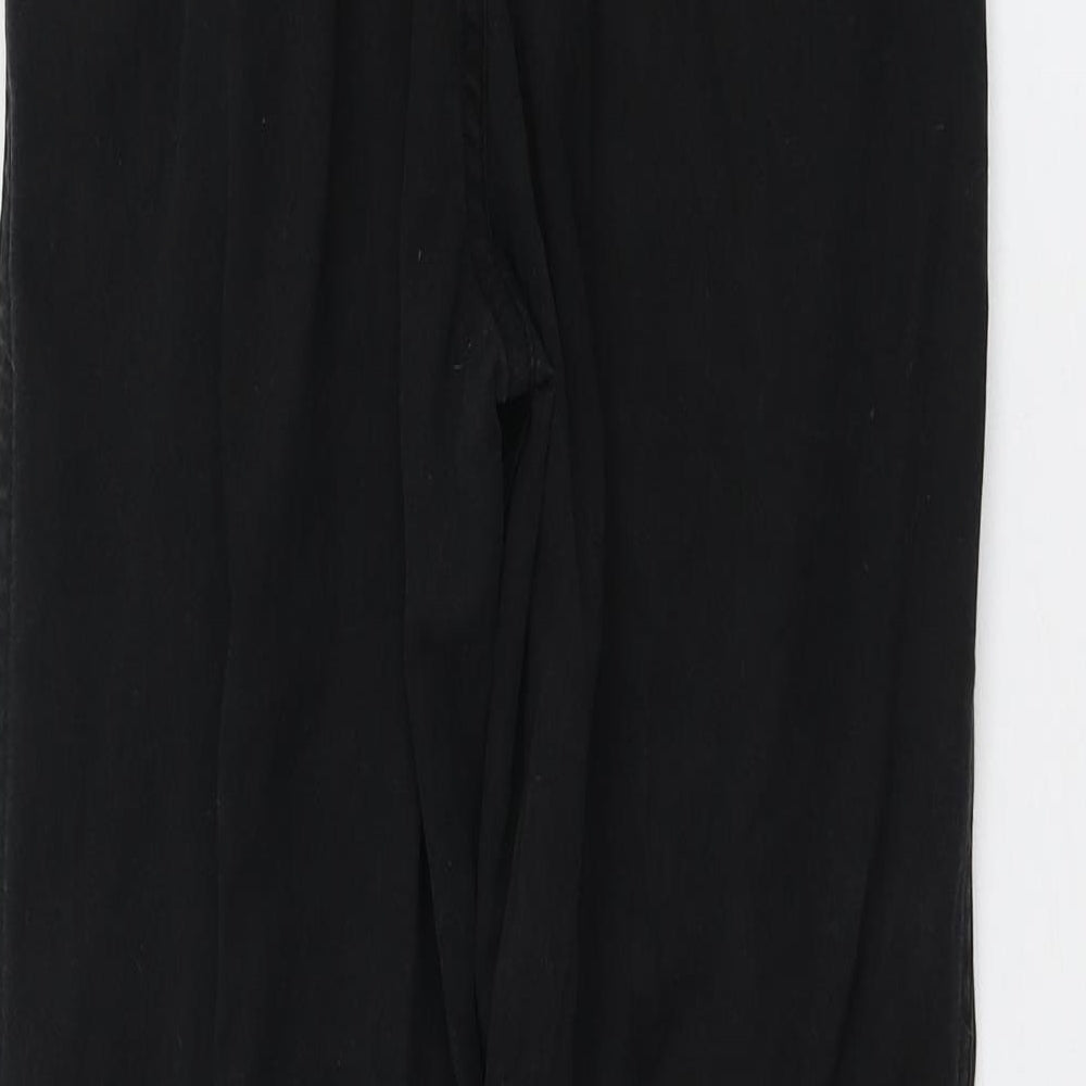Topshop Womens Black Lyocell Trousers Size 34 L24 in Regular