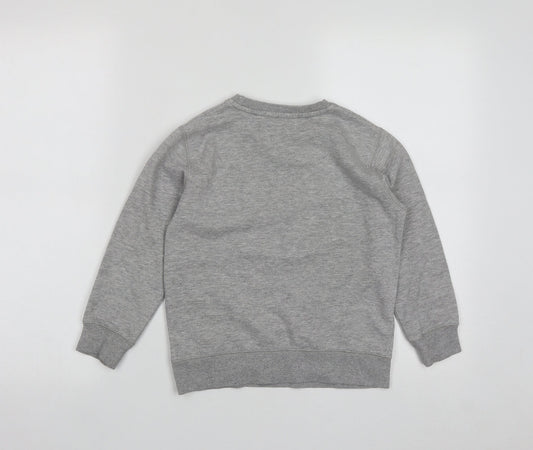 George Boys Grey Cotton Pullover Sweatshirt Size 5-6 Years