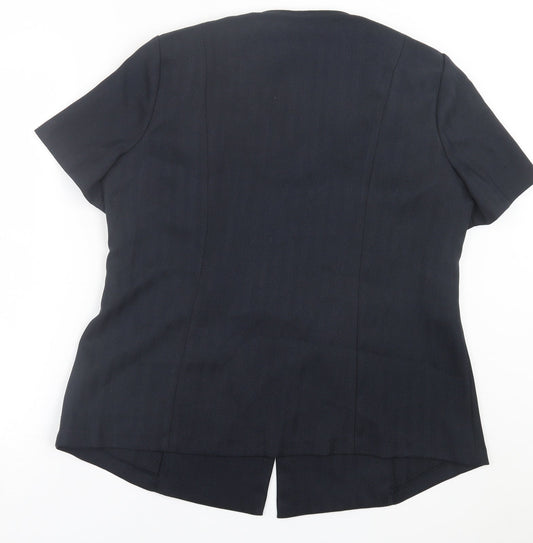 BM Womens Blue Jacket Blazer Size 18 Button