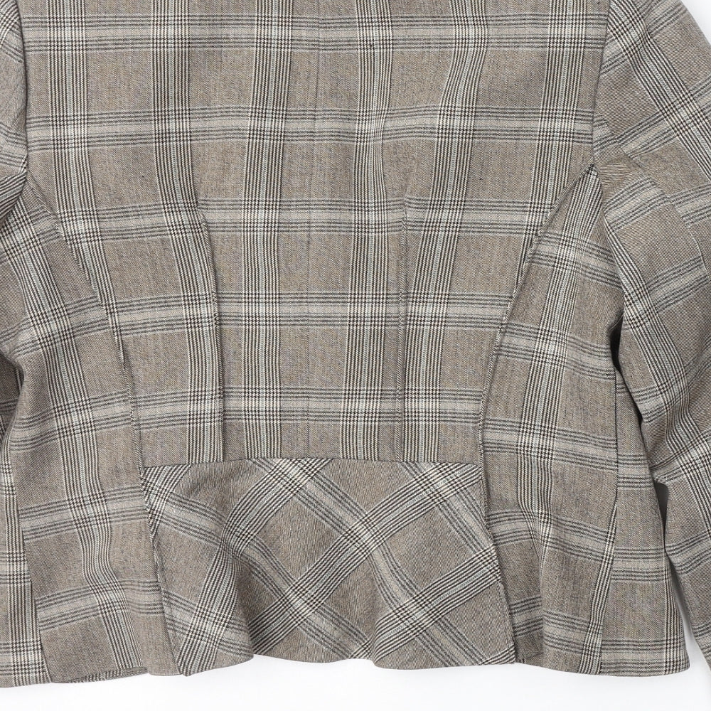 Dorothy Perkins Womens Beige Polyester Jacket Suit Jacket Size 14