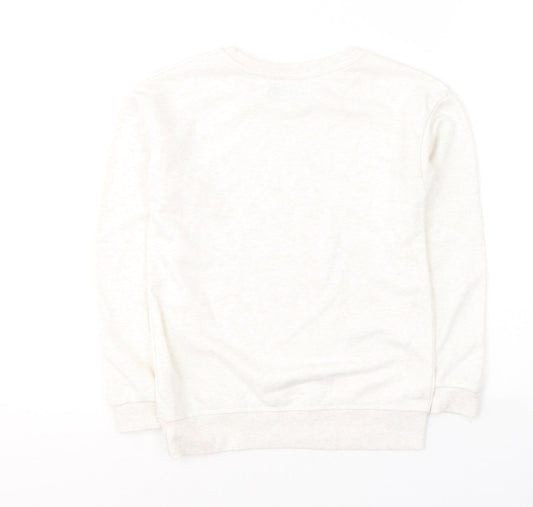 Primark Girls Ivory Cotton Pullover Sweatshirt Size 8-9 Years Pullover - Sav the planet